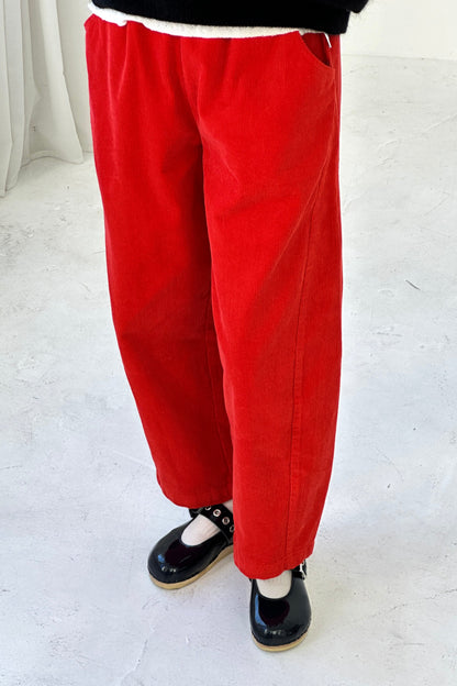 Corduroy Arc Pants - Flame