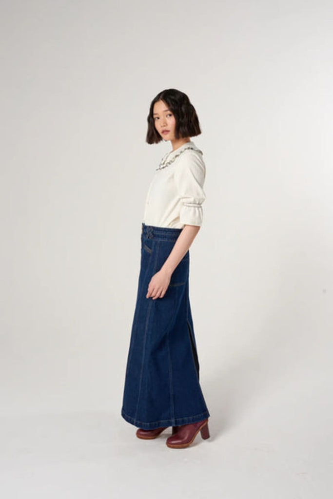 Seventy + Mochi Willow Midi Skirt In Americana