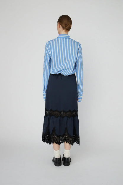 Delicate Lace Skirt - Ultra Navy