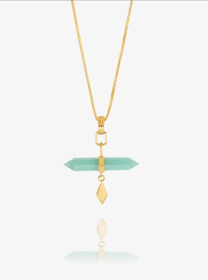 Tranquility Aquamarine T-Bar Necklace