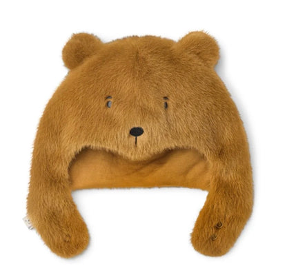 Lillie Plush Bear Hat - Golden Caramel
