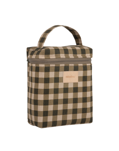 Hyde Park Insulated Bottle and Lunch Bag - Green Checks