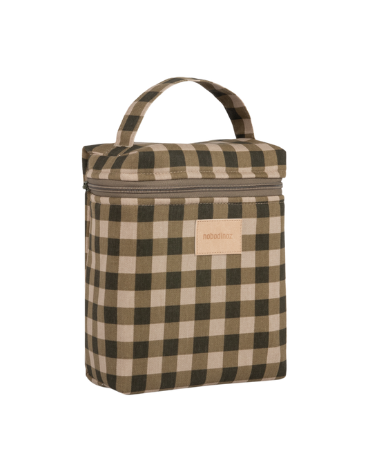 Hyde Park Insulated Bottle and Lunch Bag - Green Checks