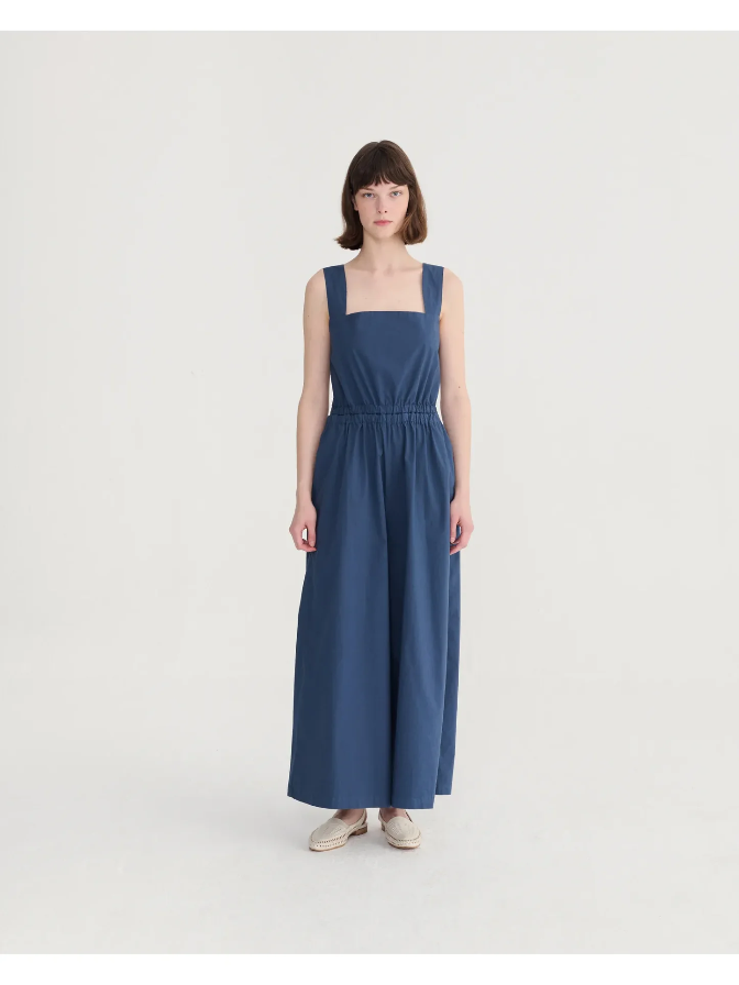 Textured Cotton Strap Overall