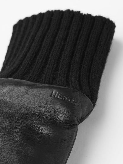 Tina Leather Mittens - Black