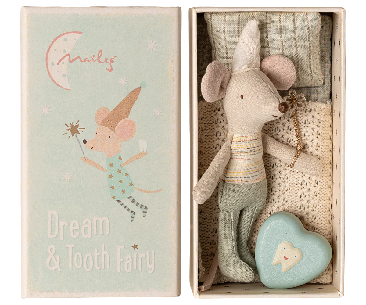 Tooth Fairy Mouse - Little Brother In Match Box