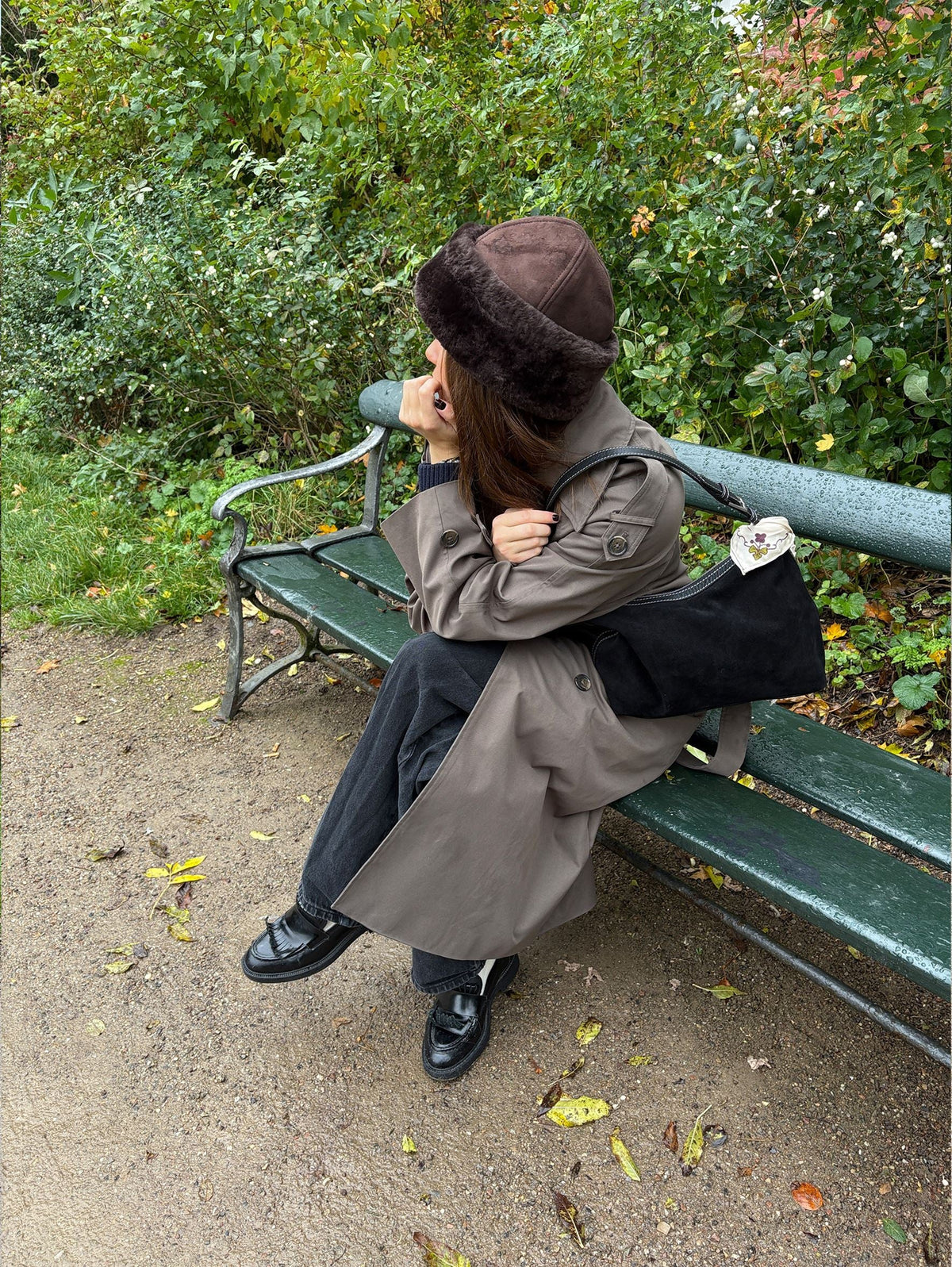 Dora Shearling Hat M/L: Chocolate Torte