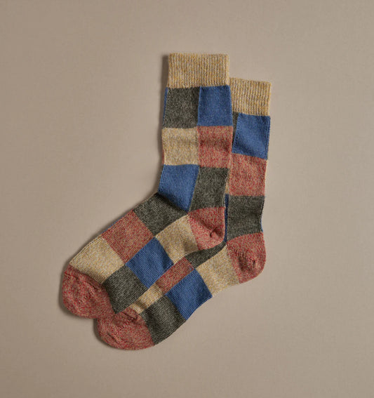 Fine Merino Wool Socks - Patchwork