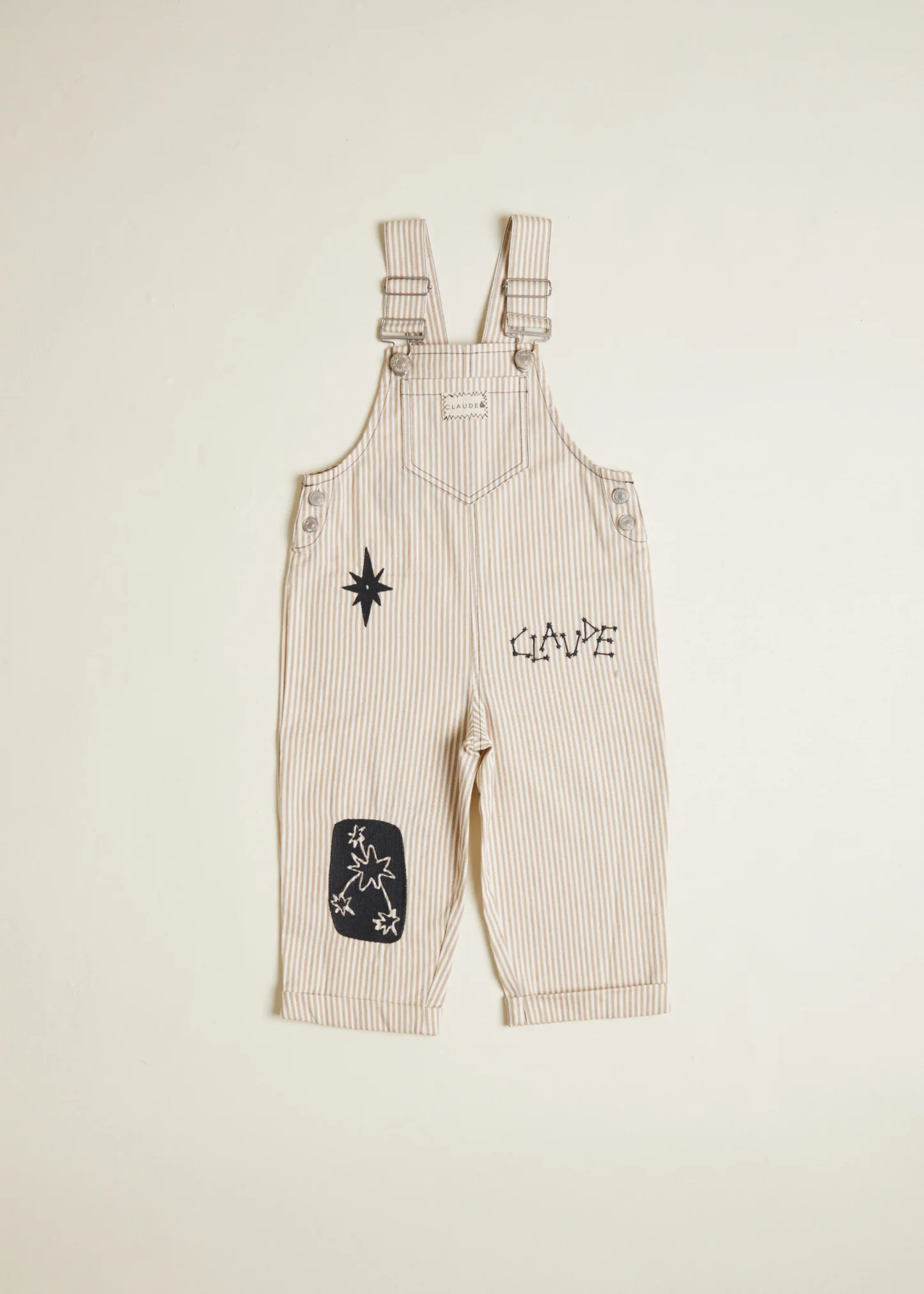 Piper Sand Stripe Dungarees