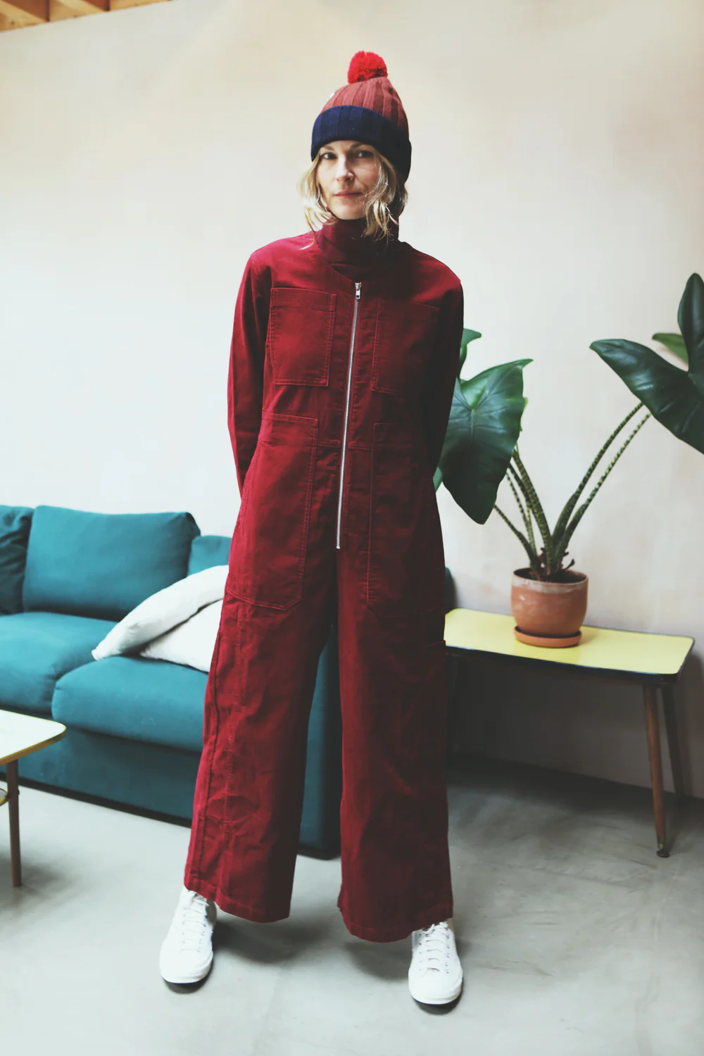 Felix BoilerSuit Corduroy - Burgundy