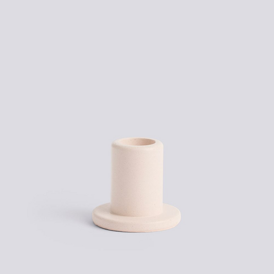 Tube Candle Holder Concrete Small - Light Pink