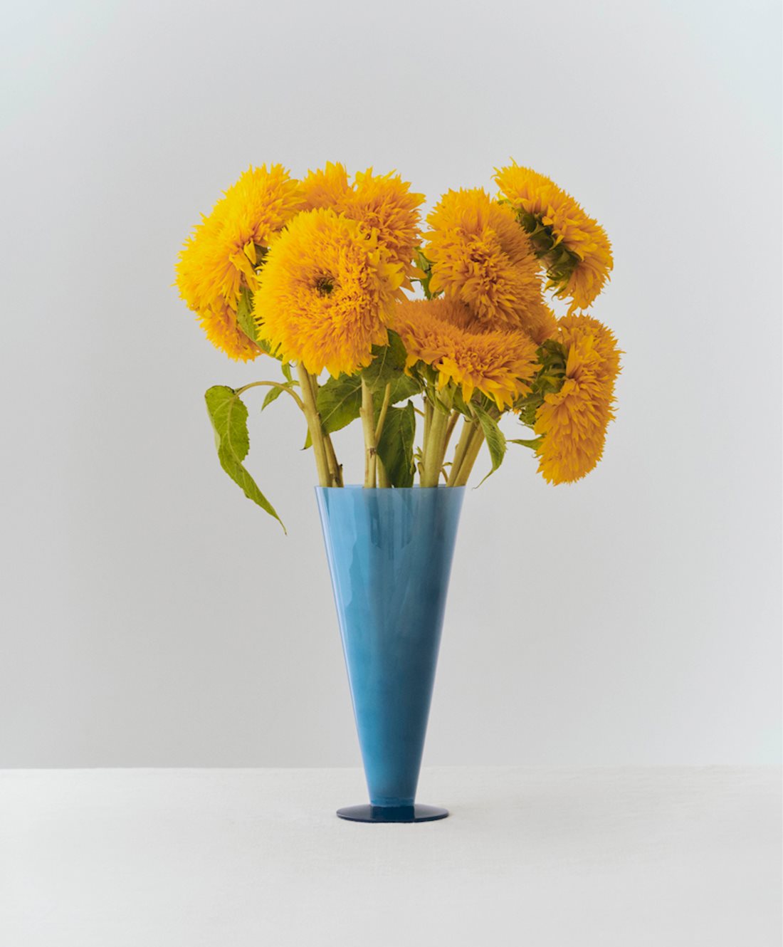 Conical Vase - Large Petrol Blue & Dark Blue