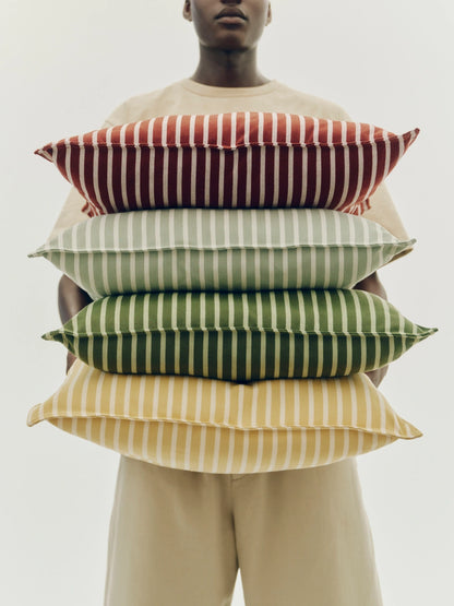 Terrazza Cushion 50x50 - Olive Bold Stripe