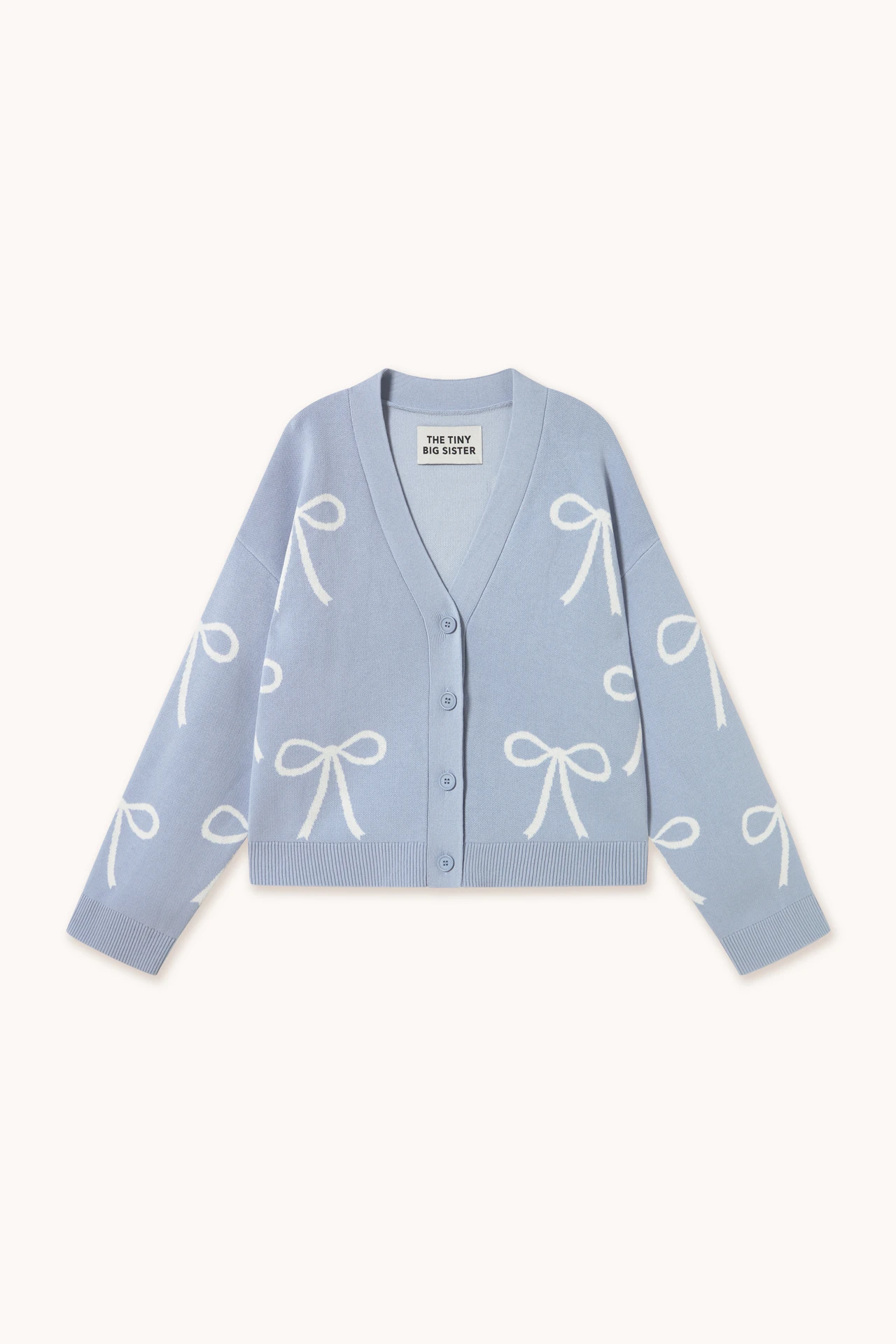 Jacquard Bow Cardigan