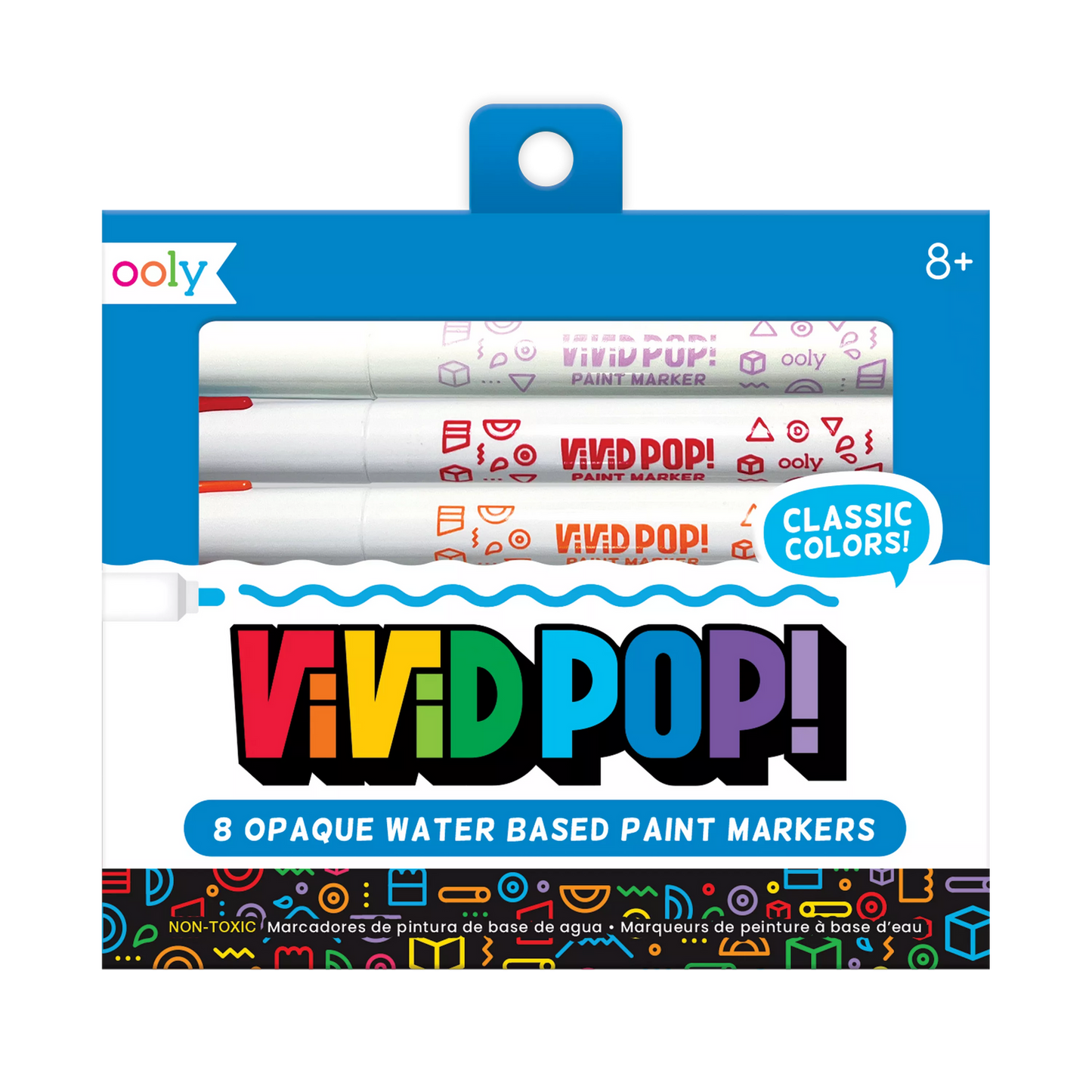 Vivid Pop! Water Based Paint Markers - Set of 8