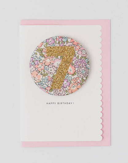 Birthday Badge Age 7 - Liberty Michelle Fabric