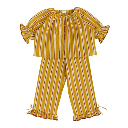 Turmeric pop stripe pyjamas