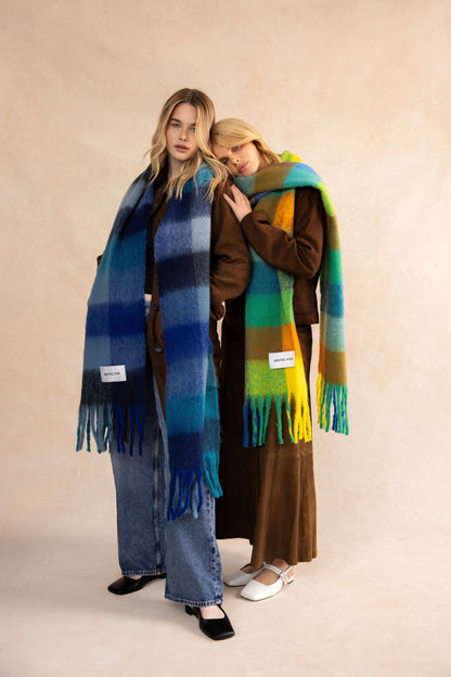 The Reykjavik Scarf - 100% Recycled - Burgundy Check