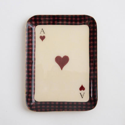 Rectangular Enamel Tray - Ace of Hearts