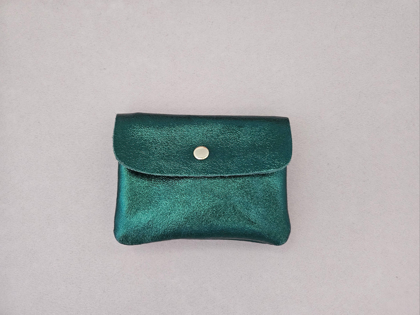 Metallic leather Kangoo wallet: Pink