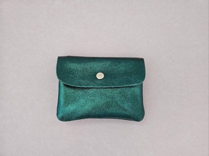 Metallic leather Kangoo wallet: Pink