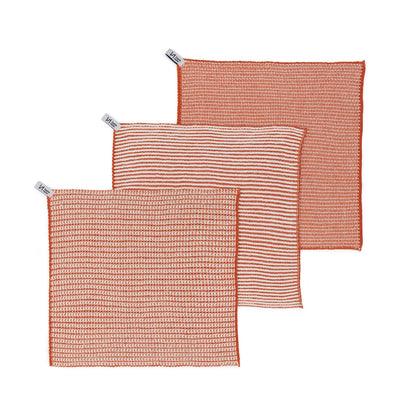 Reusable & Eco-Friendly Cotton Dishcloths: Textured Orange