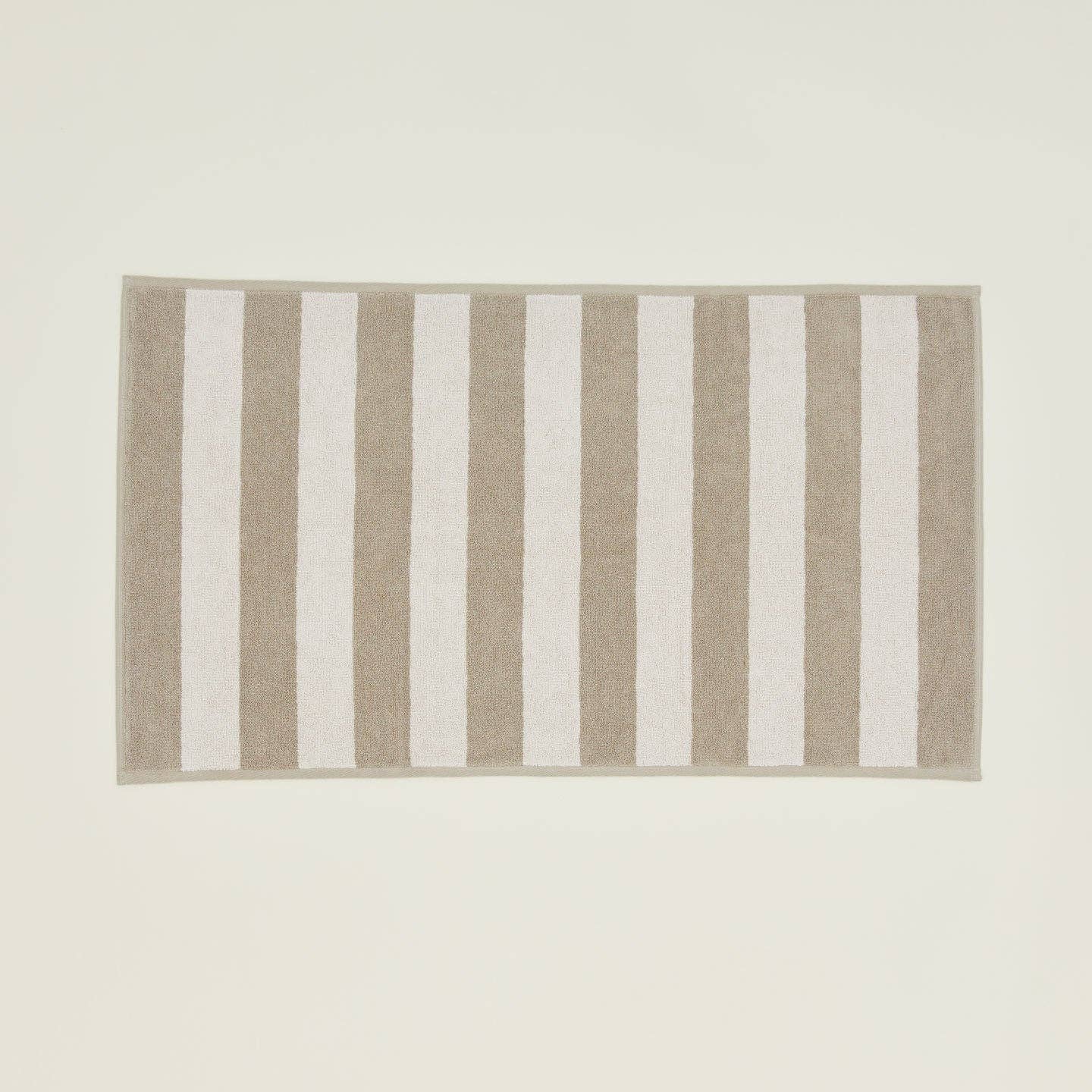 Striped Terry Bath Mat - Blush /Terracotta