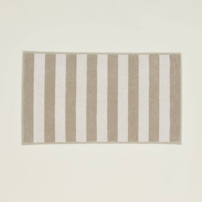 Striped Terry Bath Mat - Blush /Terracotta