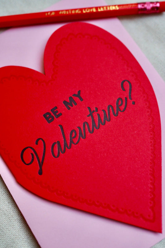 Be my Valentine heart card