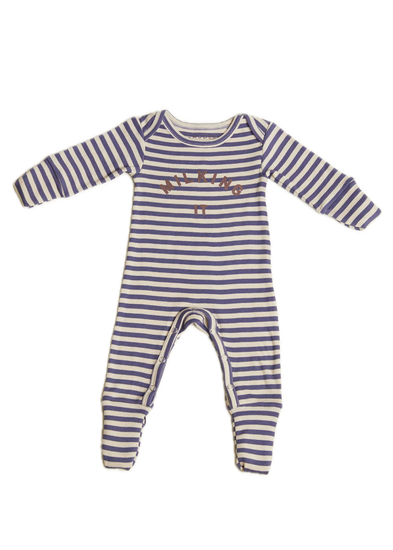 Milking It Stripe Onesie - Inky
