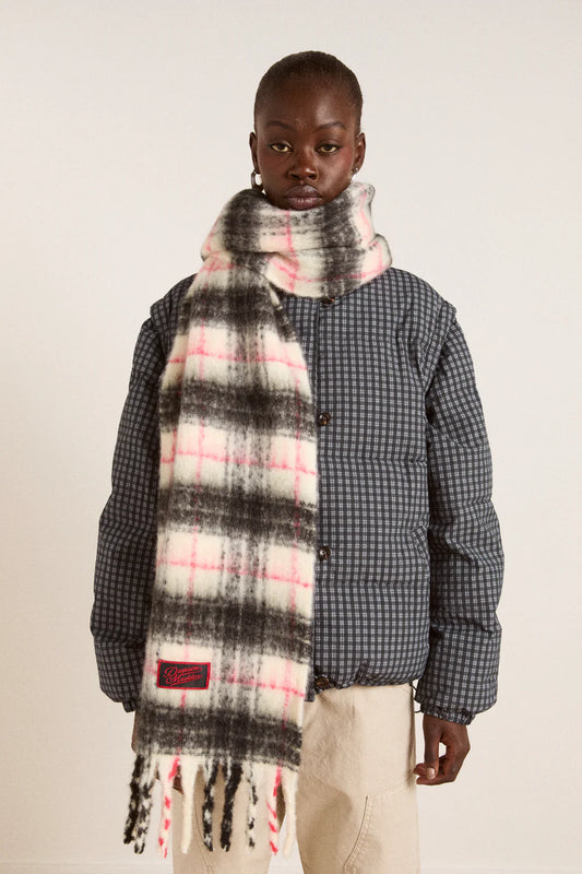 Brushed Oversized Scarf Butter Check