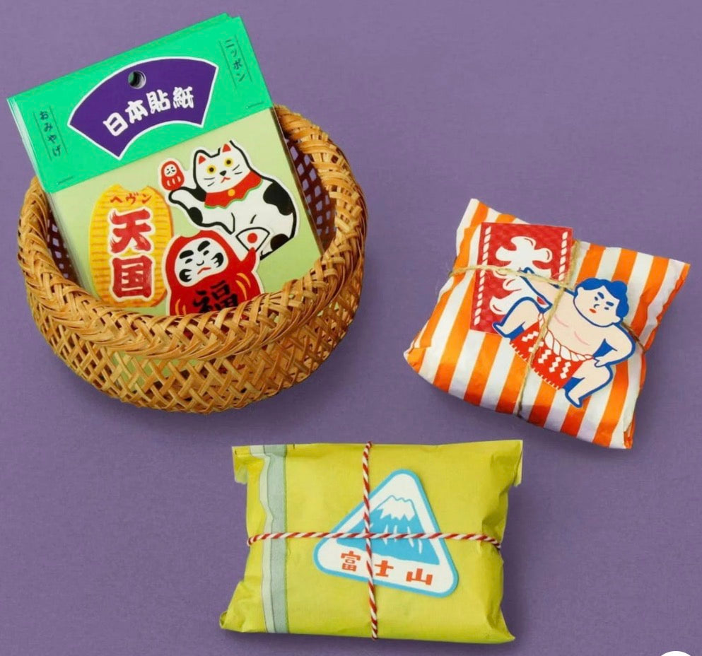 New Retro Stickers - Japanese Motifs Sumo