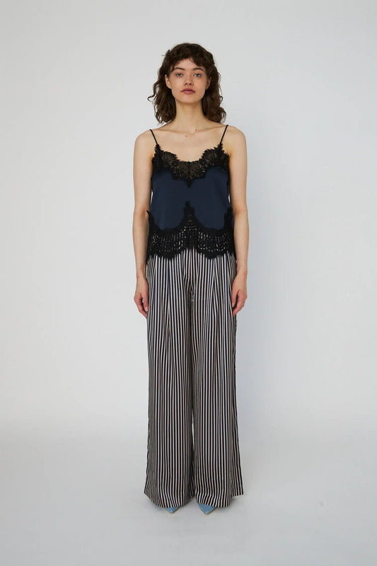 Delicate Lace Top - Ultra Navy