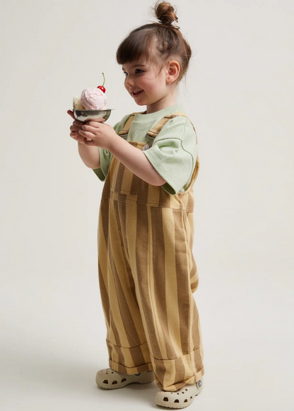 Blythe Banoffee Stripe Dungarees