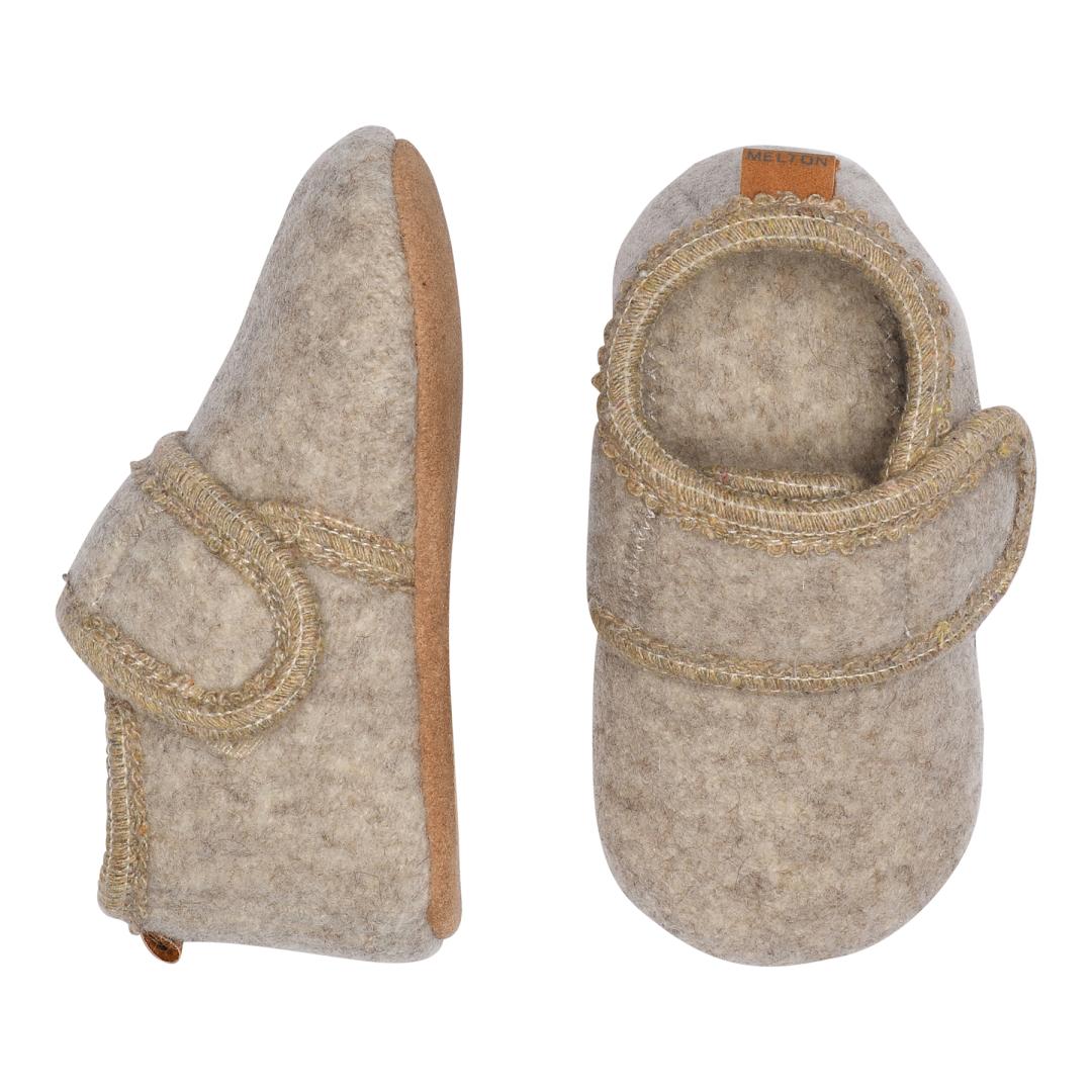 Classic Wool Slippers - Beige Melange