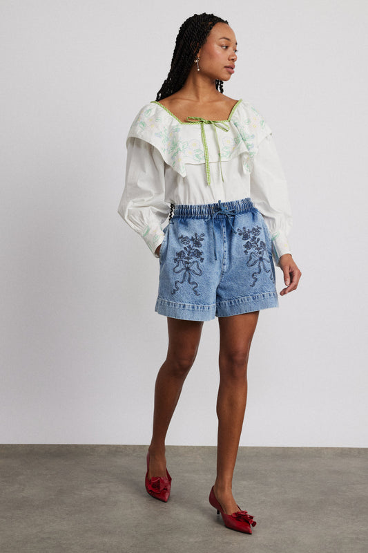 Rafe Shorts - Bow Embroidery