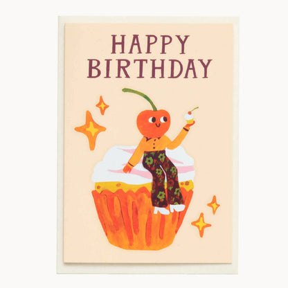 Happy Birthday Cherry Cupcake