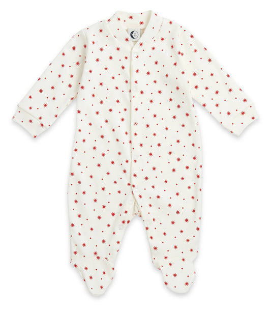 BABY SLEEPSUIT - RED STAR