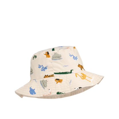 Damon Reversible Bucket Hat - Around the World / Sandy