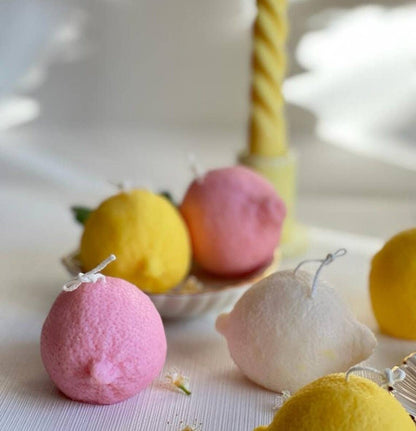Soy Wax Sicilian Summer Lemons Candle - Unscented: Yellow