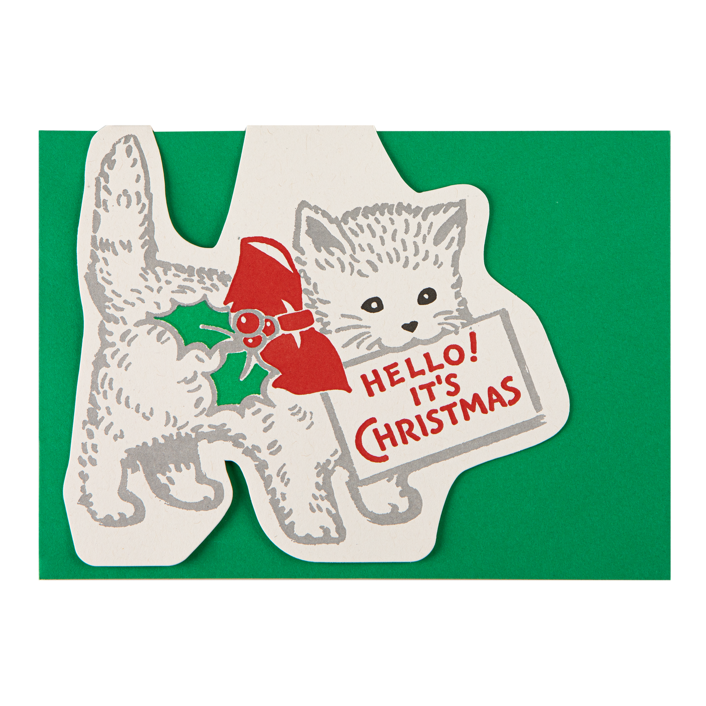 Christmas Cat | Cut-Out | Greeting Card