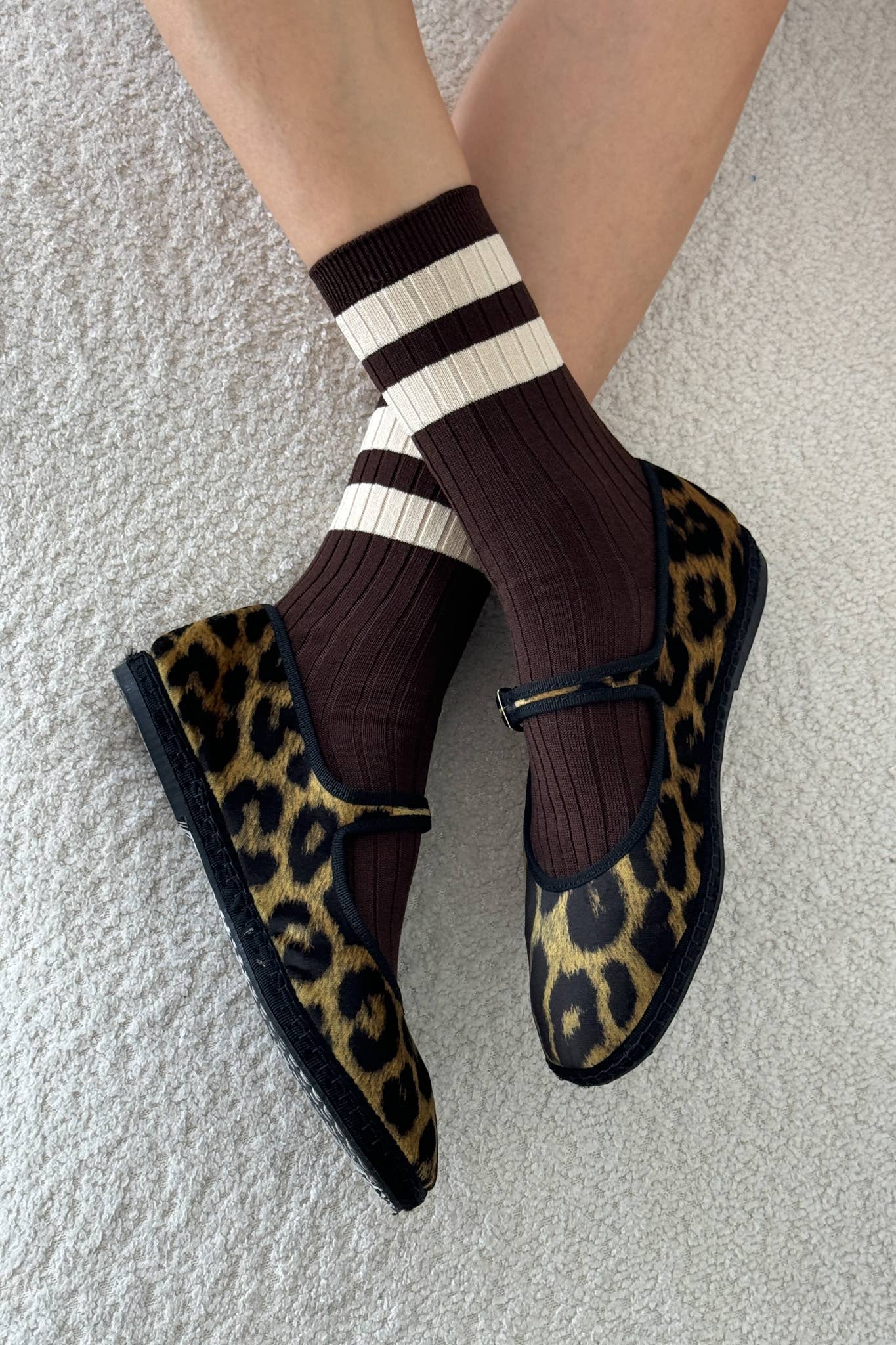 Her Socks - Varsity: Espresso