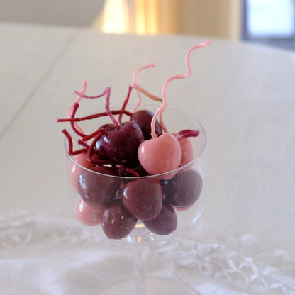 Cherry Beeswax Birthday Candles Set of 5