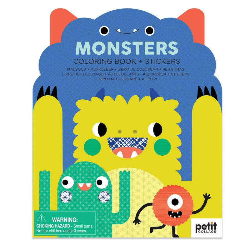 Monsters Colouring Book + Stickers