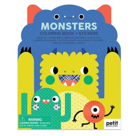 Monsters Colouring Book + Stickers