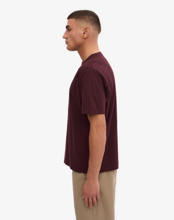 Oversized Organic T-Shirt - Oxblood Red