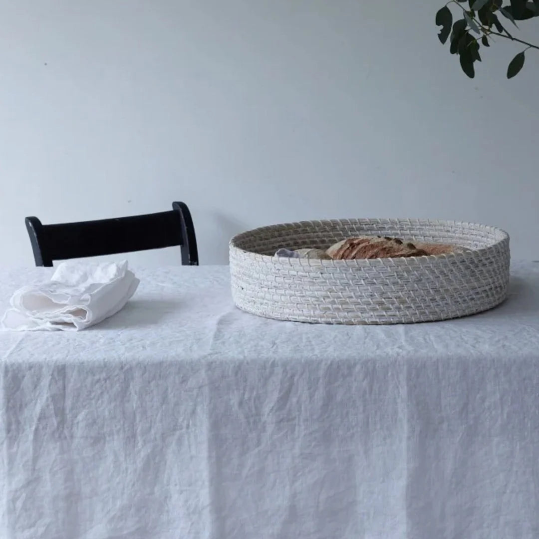 Linen Table Cloth - White