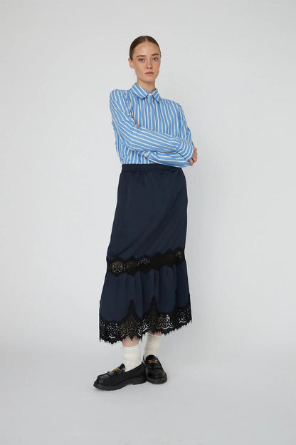 Delicate Lace Skirt - Ultra Navy