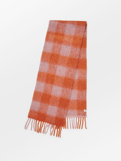 Check Mincho Scarf - Orange