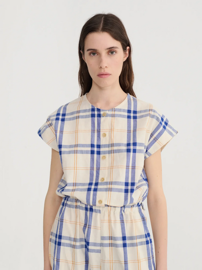 Fun Tartan Collar Shirt